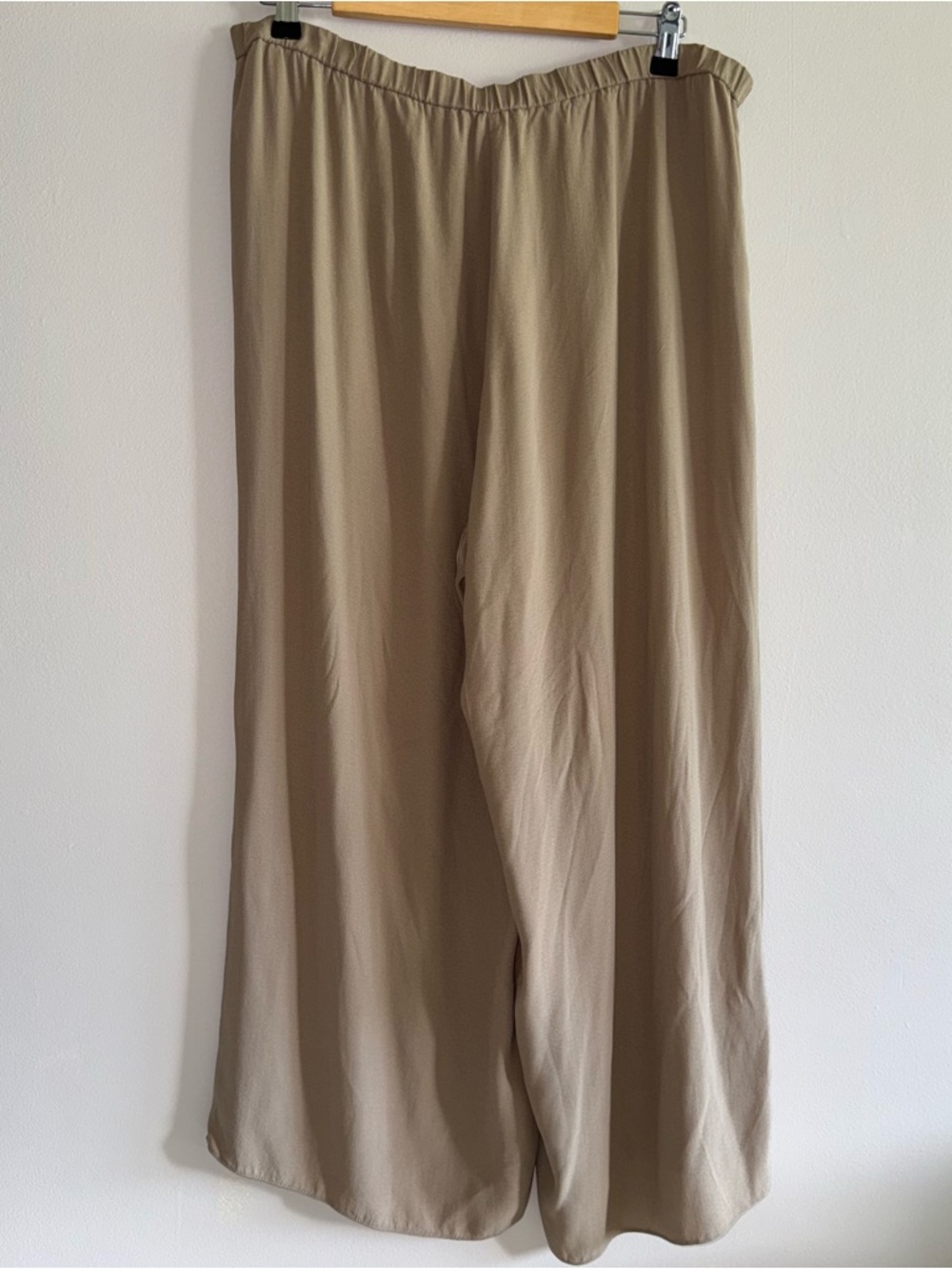 New Eileen Fisher Silk Georgette Crepe Cropped Pants (Flawed) Sz L - Picture 2 of 8